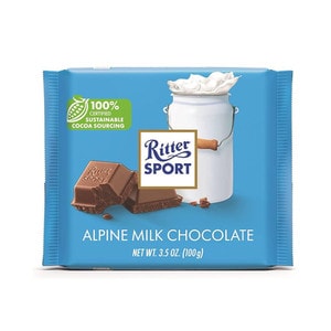 RITTER SPORT ALPINE MILK CHOCOLATE 3.5 OZ BAR